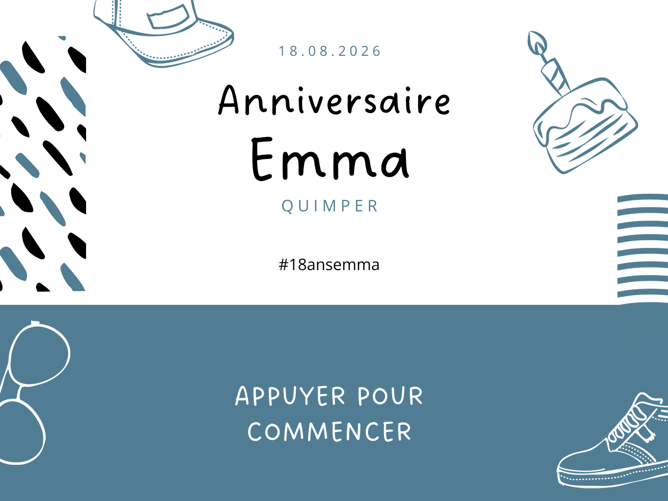 Écran d'accueil anniversaire