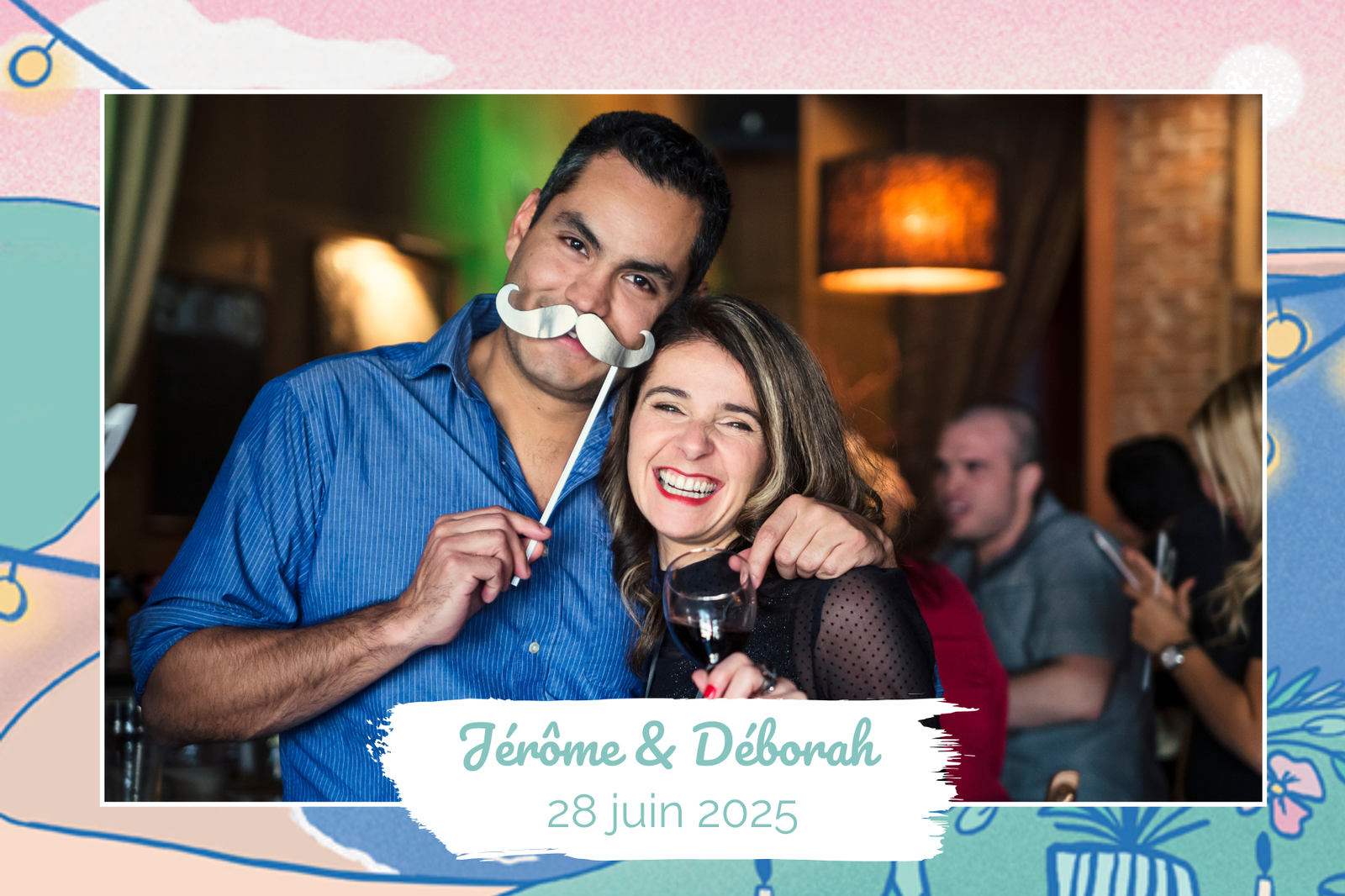 Cadre photo mariage Jérôme et Deborah