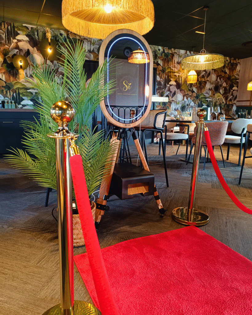Le photobooth miroir à l'inauguration du Si Ristorante à Brest