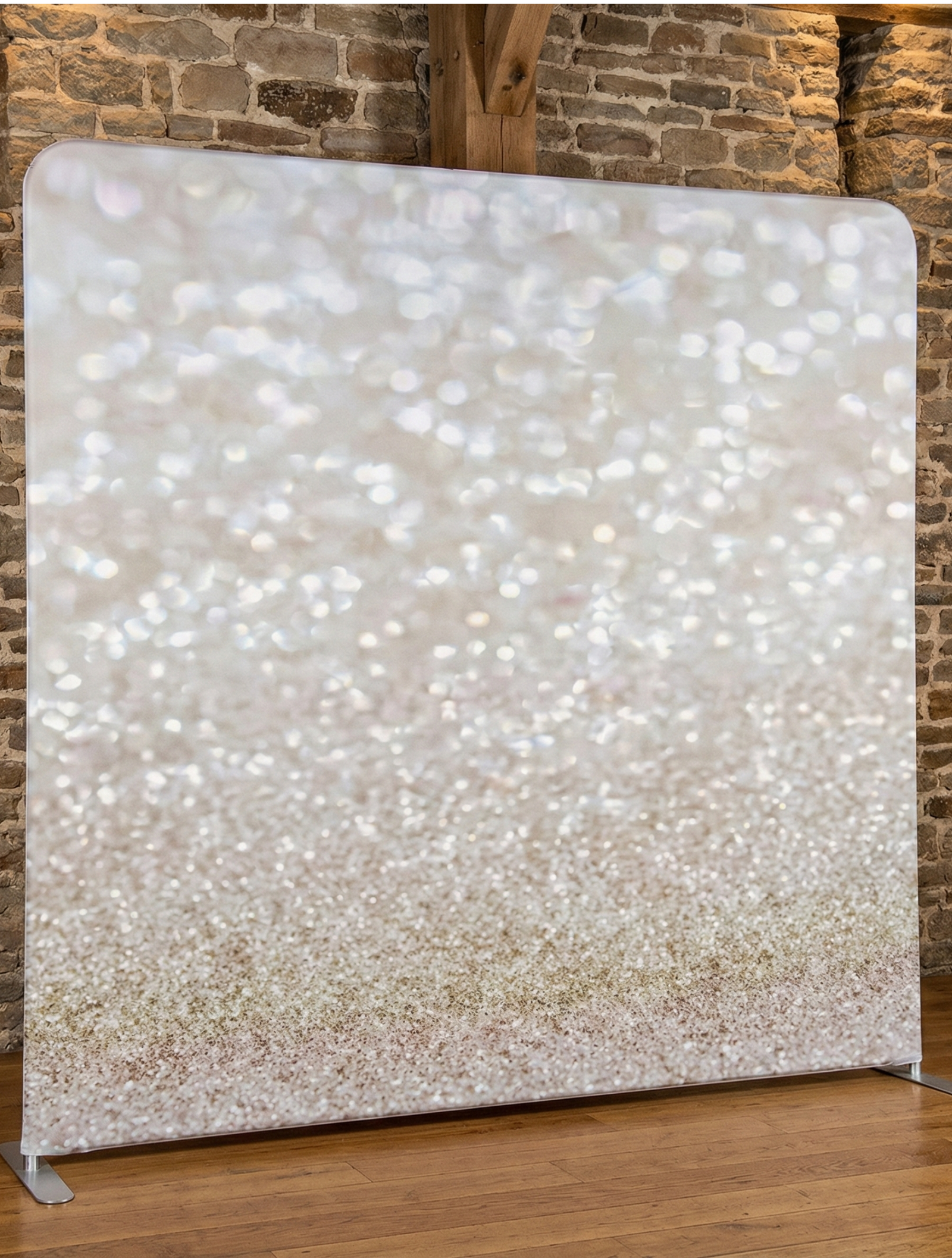 Toile tendue pailletée