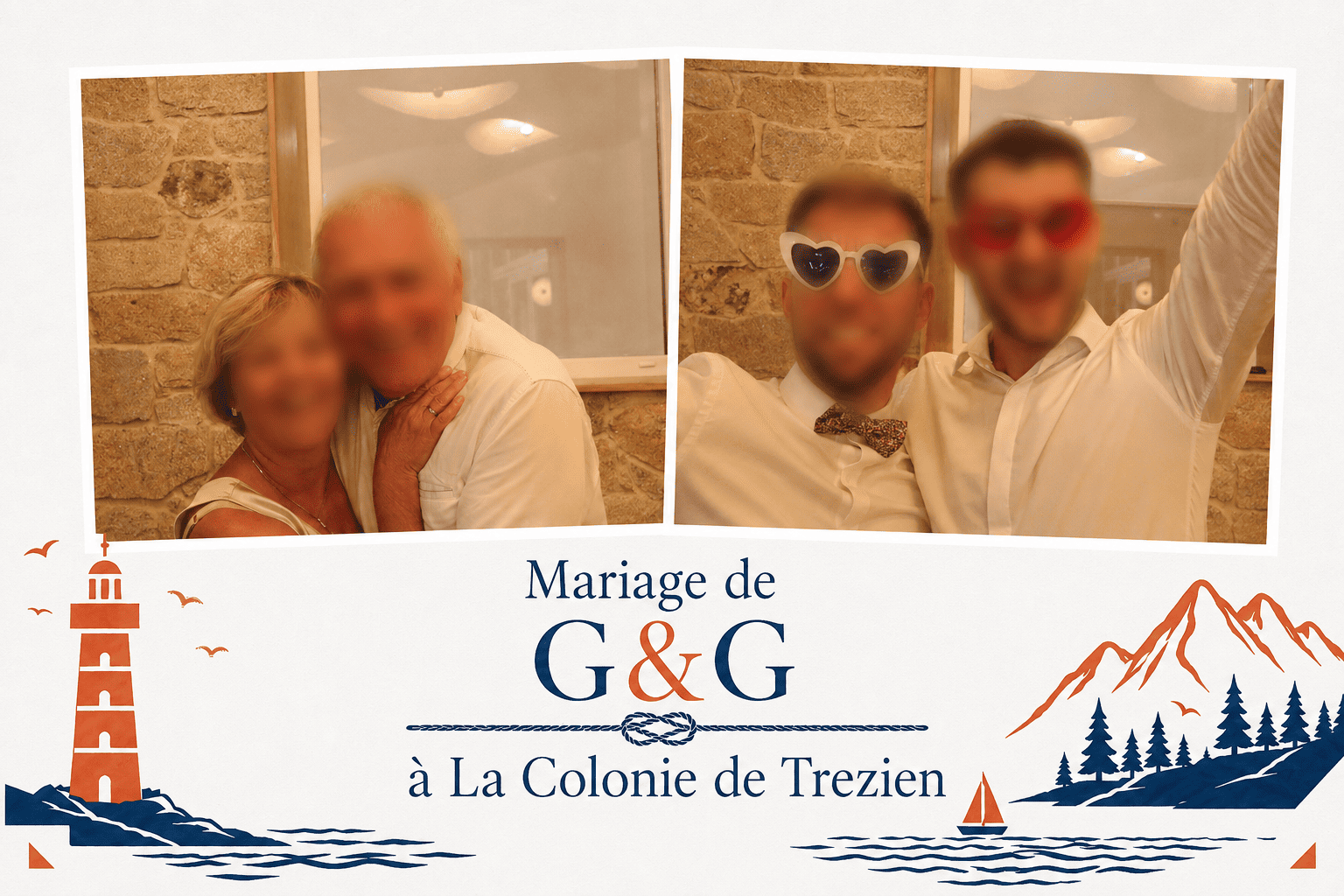 Un photobooth à Plouarzel pour un mariage à la Colonie de Trézien